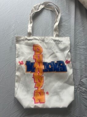Knicks  Tote Bag with Blue and Orange Print  limited edition collab with Dunkin’